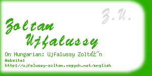 zoltan ujfalussy business card